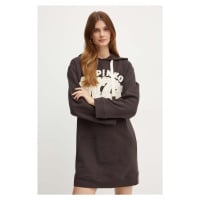 Bavlněné šaty Pinko hnědá barva, mini, oversize, 104110 A23X