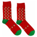 Pánské vánoční ponožky Aura.Via - SF6699, červená/sněhuláci Barva: Červená