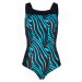 BONPRIX jednodílné plavky se vzorem Barva: Modrá, Mezinárodní