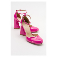 LuviShoes Oslo Fuchsia Patent Leather Women's Heeled Shoes