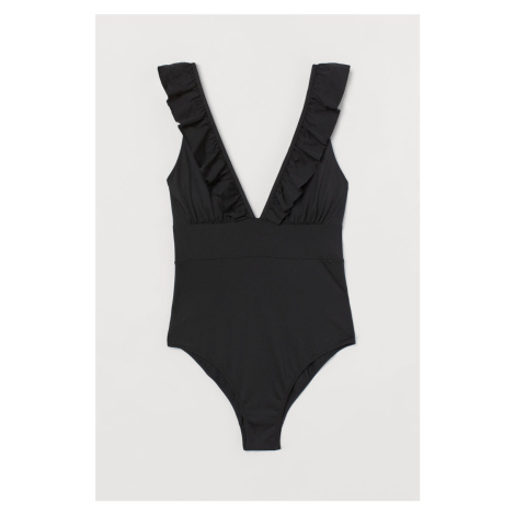 H & M - Jednodílné plavky's vyztuženými košíčky - černá H&M