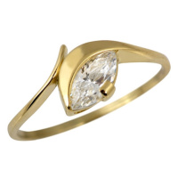 Zlatý prsten se zirkonem PR0104F + DÁREK ZDARMA