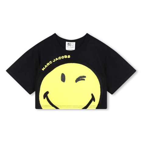 Dětské bavlněné tričko Marc Jacobs x Smiley černá barva