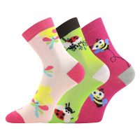 Dívčí ponožky Lonka - Woodik hmyz, mix barev Barva: Mix barev