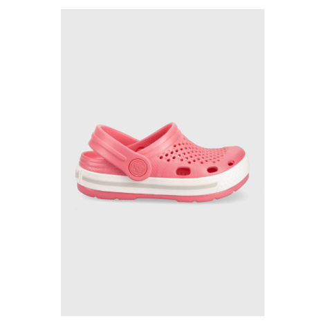 Dětské pantofle Coqui růžová barva