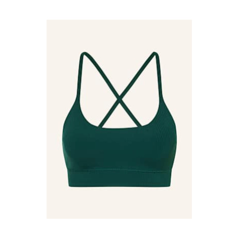 Adidas Sportovní Podprsenka All Me Rib tmavě zelená