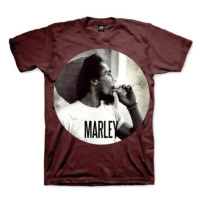 Bob Marley Tričko Unisex Smokin Circle Brown