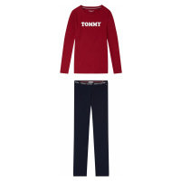 Pánské pyžamo UW0UW01929-0WG červenomodrá - Tommy Hilfiger