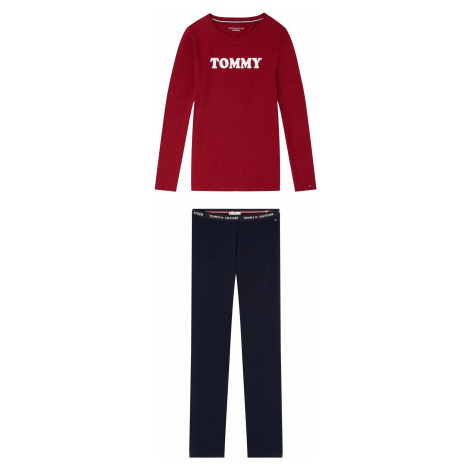 Pánské pyžamo UW0UW01929-0WG červenomodrá - Tommy Hilfiger