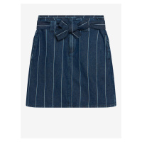Modrá pruhovaná krátká džínová sukně se zavazováním ORSAY - Dámské