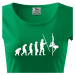 Dámské tričko s vtipným potiskem evoluce Pole dance