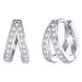 GRACE Silver Jewellery Stříbrné náušnice se zirkony Roxana - stříbro 925/1000 E-SCE1187-A/147 St