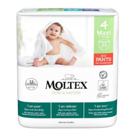 Natahovací plenkové kalhotky Moltex Pure & Nature Maxi 7-12 kg 22ks