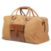 Bagind Rabuy Tramp - elegantní cestovní taška z canvasu s koženými detaily hnědá