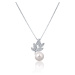 JwL Luxury Pearls Překrásný stříbrný náhrdelník s pravou perlou a zirkony JL0785 (řetízek, přívě