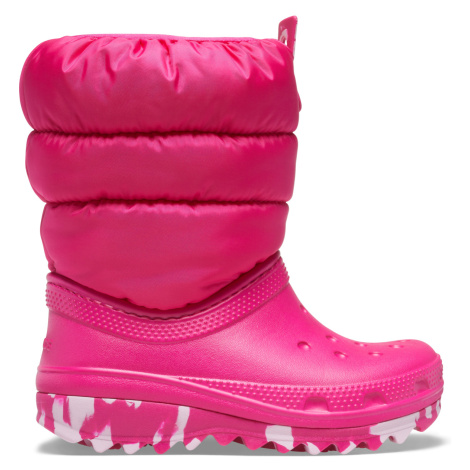 Dětské zimní boty Crocs CLASSIC NEO PUFF růžová