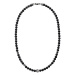 Manoki Korálkový náhrdelník Domenico - 6 mm Onyx WA697B Černá 45 cm
