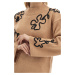 Svetr la martina woman sweater crew neck alpaca hnědá