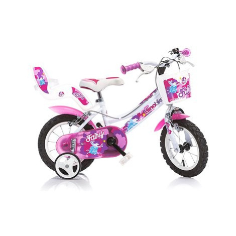 Dino bikes 12" bílo růžová