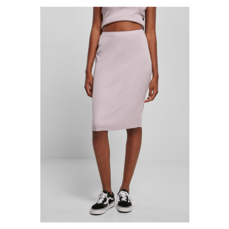 Ladies Rib Knit Midi Skirt - lilac Urban Classics