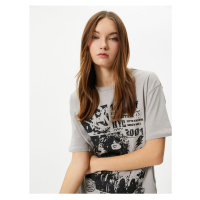 Koton Printed T-Shirt Short Sleeve Crew Neck Cotton