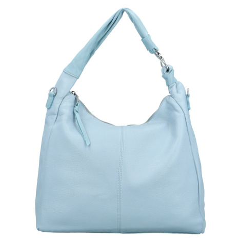 Trendy dámská koženková kabelka na rameno Leanda, světle modrá Maria C.