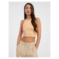 Oranžové dámské crop top tílko ONLY Belia - Dámské