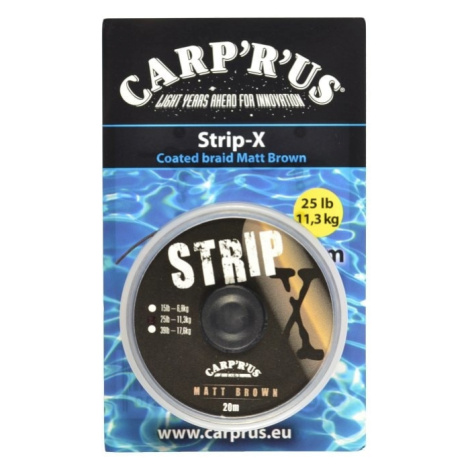 Carp ´R´ Us Potahovaná šňůrka Strip-X Matt Brown 20m - 15lb