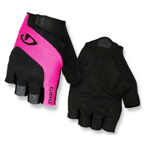 Dámské cyklistické rukavice GIRO Tessa černo-růžové, L