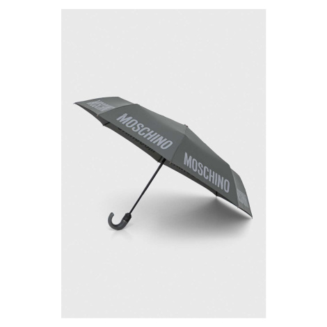 Deštník Moschino šedá barva, 8064