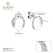 Gaura Pearls Stříbrné náušnice s bílou 6-6.5 mm perlou Bambino, stříbro 925/1000 SK22112E/W Bílá