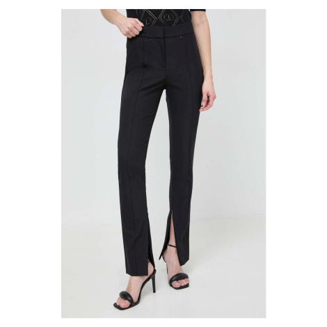 Kalhoty BOSS dámské, černá barva, přiléhavé, high waist, 50505972 Hugo Boss