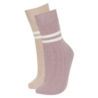 DEFACTO Women's 2-Piece Cotton Winter Socks