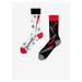 Červeno-černé dámské veselé ponožky Dedoles Kutil