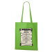 DOBRÝ TRIKO Bavlněná taška s potiskem Pivní přikázání Barva: Apple green