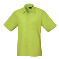 Premier Workwear Pánská košile s krátkým rukávem PR202 Lime -ca. Pantone 382