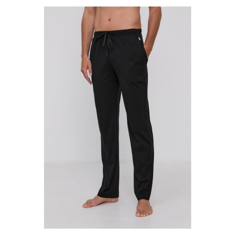 Pyžamové kalhoty Polo Ralph Lauren pánské, černá barva, hladké, 714844762001