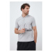 Polo tričko Armani Exchange šedá barva, s potiskem, 8NZF71 ZJH2Z NOS