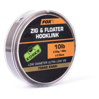 Fox Plovoucí vlasec Zig & Floater Hooklink Trans Khaki 100m - 15lb - 0.30mm