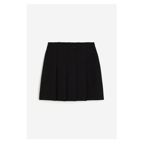 H & M - Skládaná sukně - černá H&M