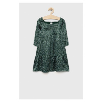 Dívčí šaty Abercrombie & Fitch zelená barva, midi