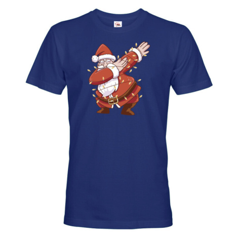 Pánské tričko Santa a světélka - vánoční tričko BezvaTriko