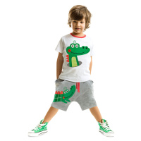 Denokids Crocodile Baggy Boy's Summer T-shirt Shorts Set