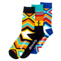 Meatfly ponožky Arizona socks - S19 Triple pack | Mnohobarevná