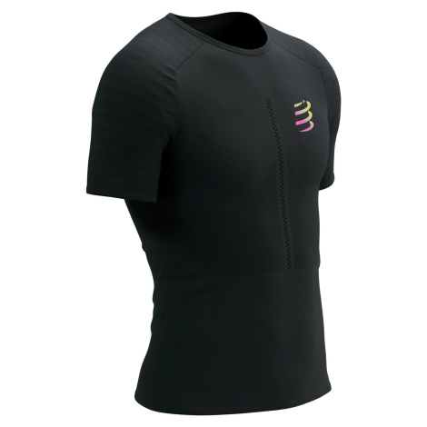 Compressport Racing SS Tshirt M Black/Safety Yellow Běžecké tričko s krátkým rukávem