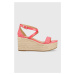 Sandály MICHAEL Michael Kors Serena dámské, růžová barva, na platformě, 40S2SEMS1B