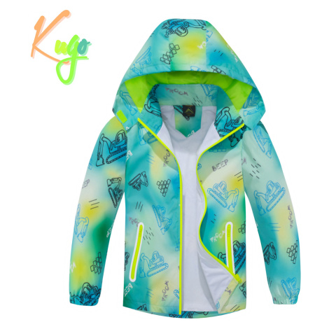 Chlapecká jarní, podzimní bunda - KUGO B2848, zelinkavá Barva: Zelená