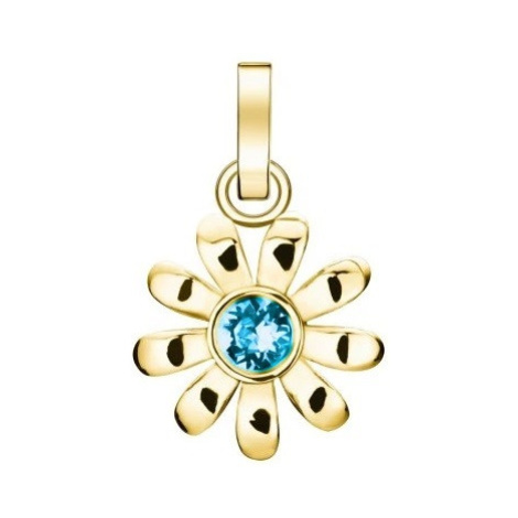 Rosefield Půvabný pozlacený přívěsek Kytička The Pendant PE-Gold-Daisy Crystal