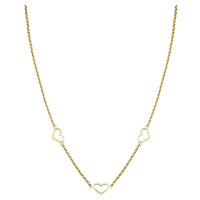 Rosefield Něžný pozlacený náhrdelník se srdíčky Toccombo JNTHG-J535