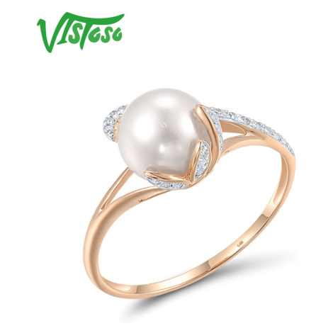 Romantický prsten s perlou Listese